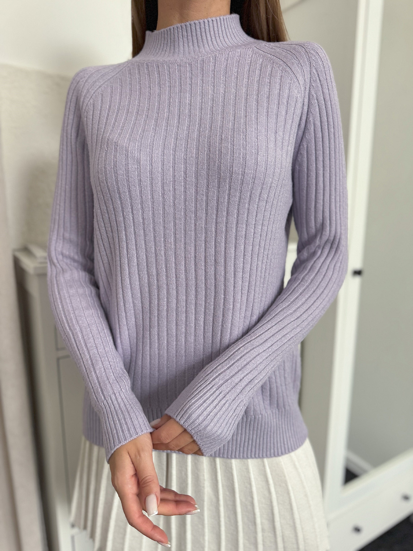 Водолазка ISSA Plus модель WN20-576_светло_сиреневый Фото