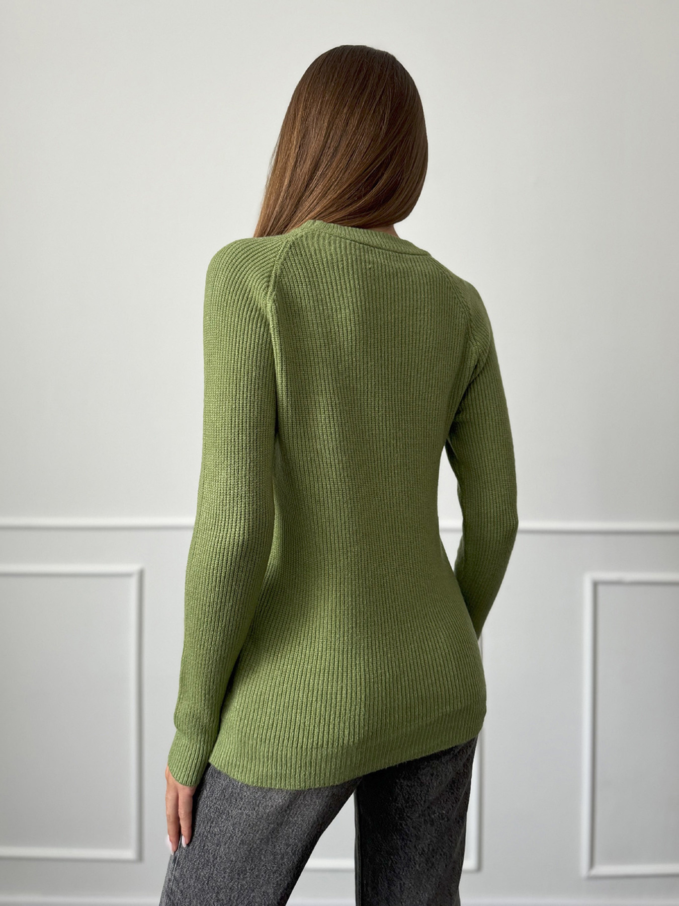 Джемпер ISSA Plus модель WN20-539_зеленый Фото