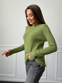 Джемпер ISSA Plus модель WN20-539_зеленый Фото