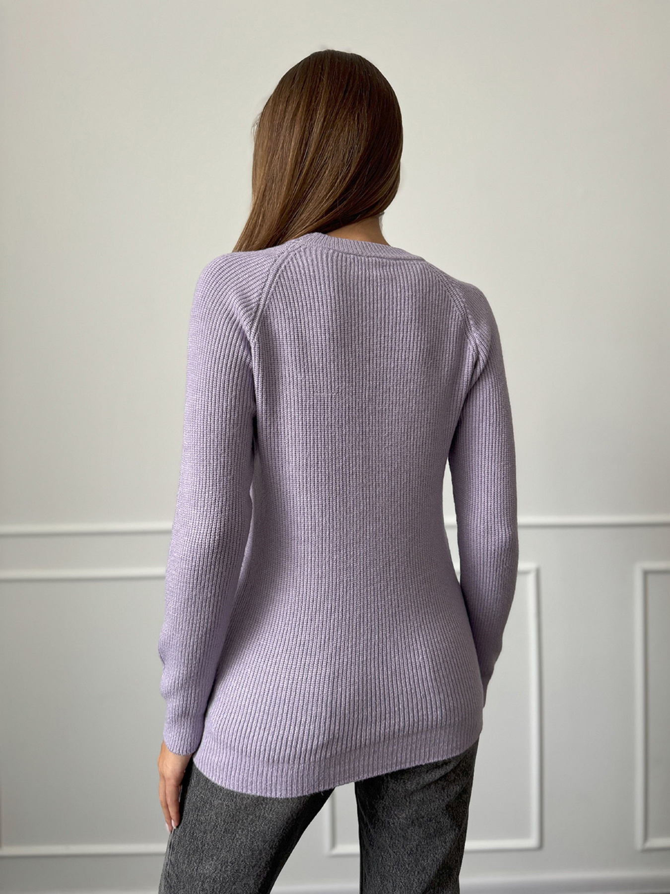 Джемпер ISSA Plus модель WN20-539_сиреневый Фото