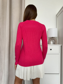 Джемпер ISSA Plus модель WN20-539_малиновый Фото