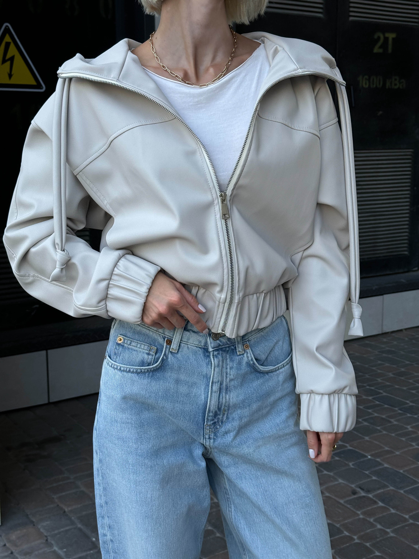 Куртка кожаная Jadone Fashion модель Tvist_b Фото