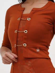 Платье мини Sassofono модель A271-SC-2351_оранжевый Фото