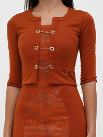 Сукня міні Sassofono модель A271-SC-2351_оранжевый Фото