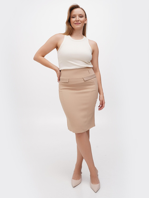 Спідниця міні Sassofono модель A271-SF-2543_бежевый Фото