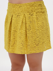 Юбка мини Sassofono модель A271-SC-2575_жёлтый Фото