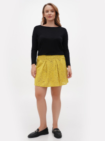 Юбка мини Sassofono модель A271-SC-2575_жёлтый Фото