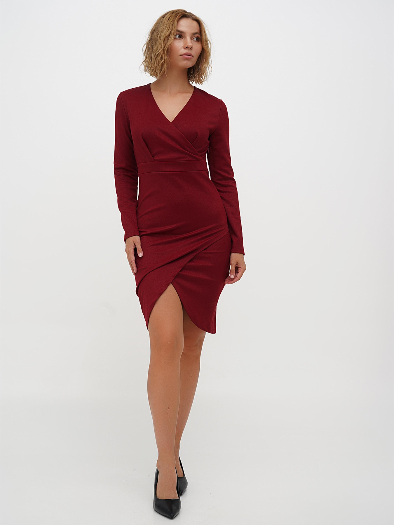 Сукня міні Sassofono модель A271-SC-1905_бордовый Фото