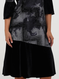 Платье миди Sassofono модель A271-SC-1909_серебро Фото