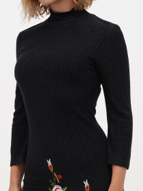 Платье миди Sassofono модель A271-SC-3459_черный Фото