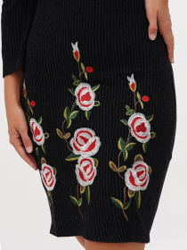 Платье миди Sassofono модель A271-SC-3459_черный Фото