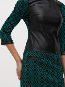 Платье мини Sassofono модель A271-SC-3465_зеленый Фото