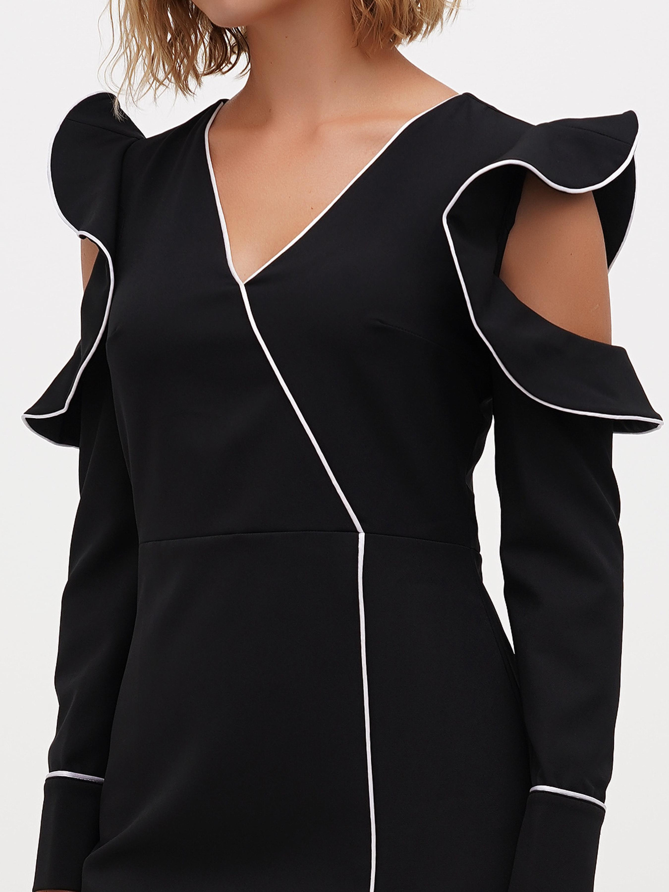 Сукня міді Sassofono модель A271-SC-3475_черный Фото