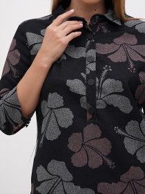 Платье мини Sassofono модель A271-SC-1934_серый_черный Фото