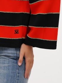 Джемпер Sassofono модель A271-SF-3588_черный_коралловый Фото