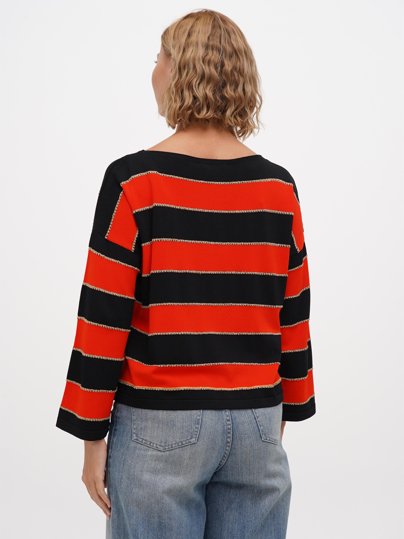 Джемпер Sassofono модель A271-SF-3588_черный_коралловый Фото