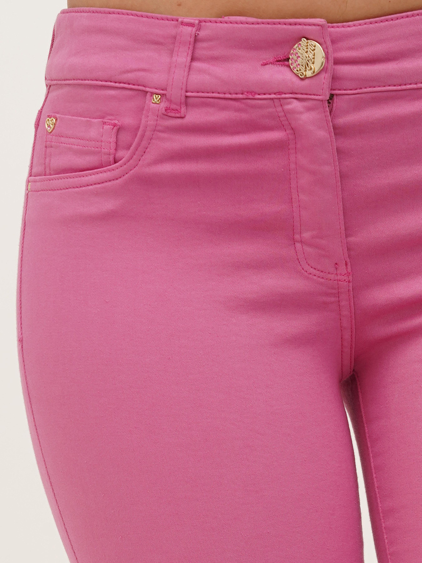 Скинни джинсы Sassofono модель A271-SF-2532_розовый Фото