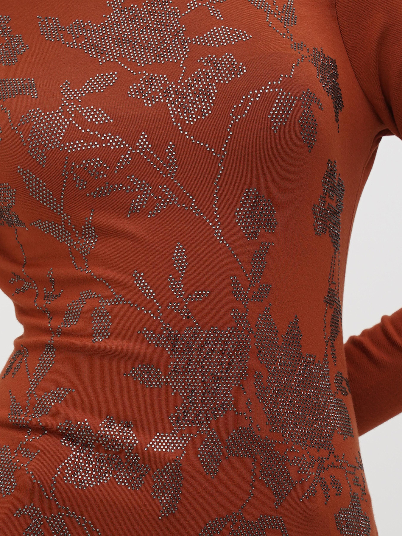 Лонгслив Sassofono модель A271-SF-3385_терракотоавый Фото