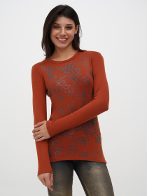 Лонгслів Sassofono модель A271-SF-3385_терракотоавый Фото