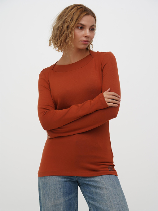 Лонгслів Sassofono модель A271-SF-3386_терракотоавый Фото