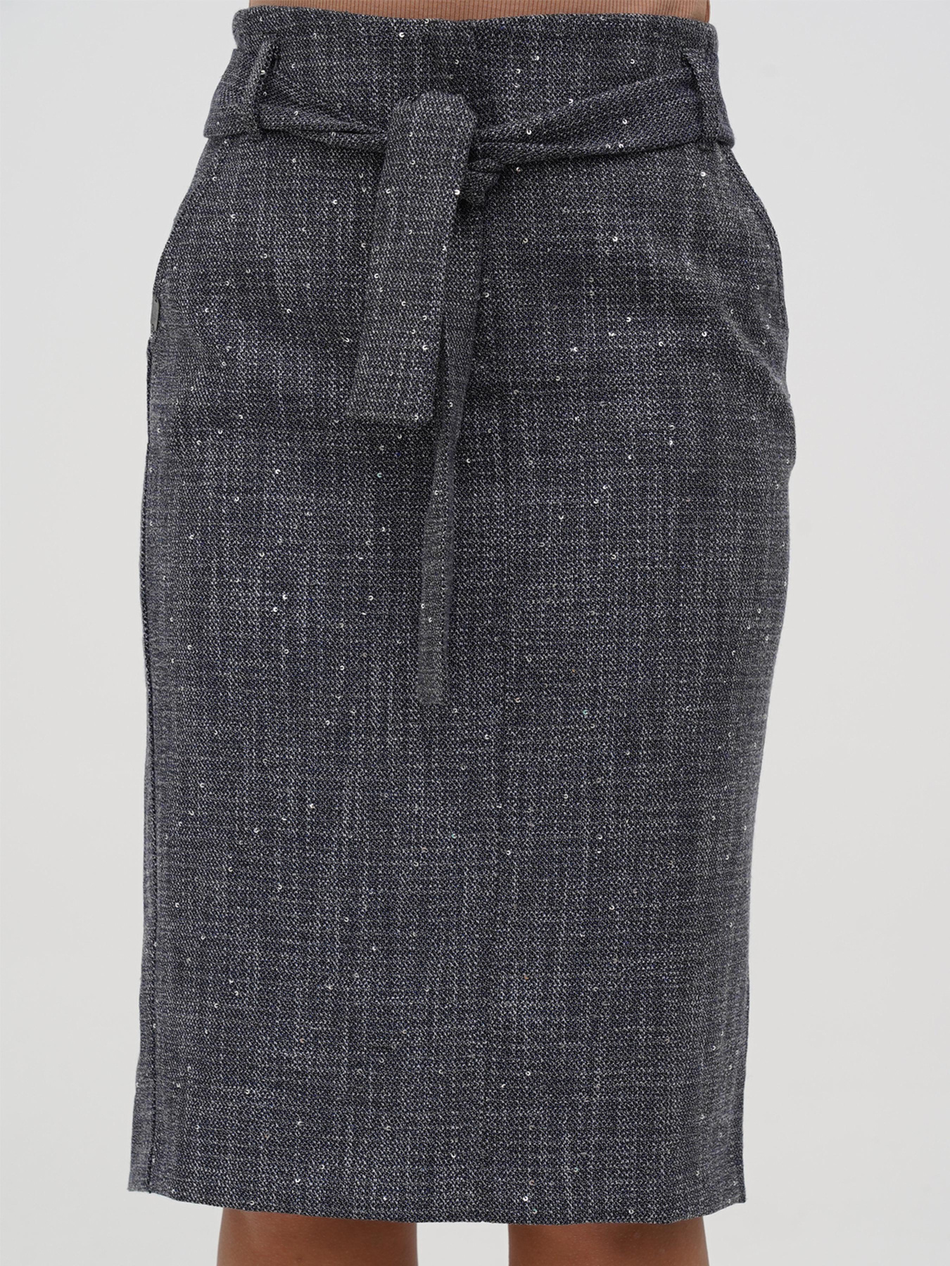 Юбка миди Sassofono модель A271-SF-3371_темно_синий Фото