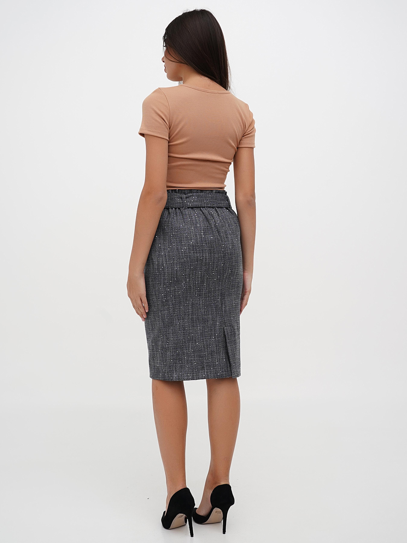 Спідниця міді Sassofono модель A271-SF-3371_темно_синий Фото