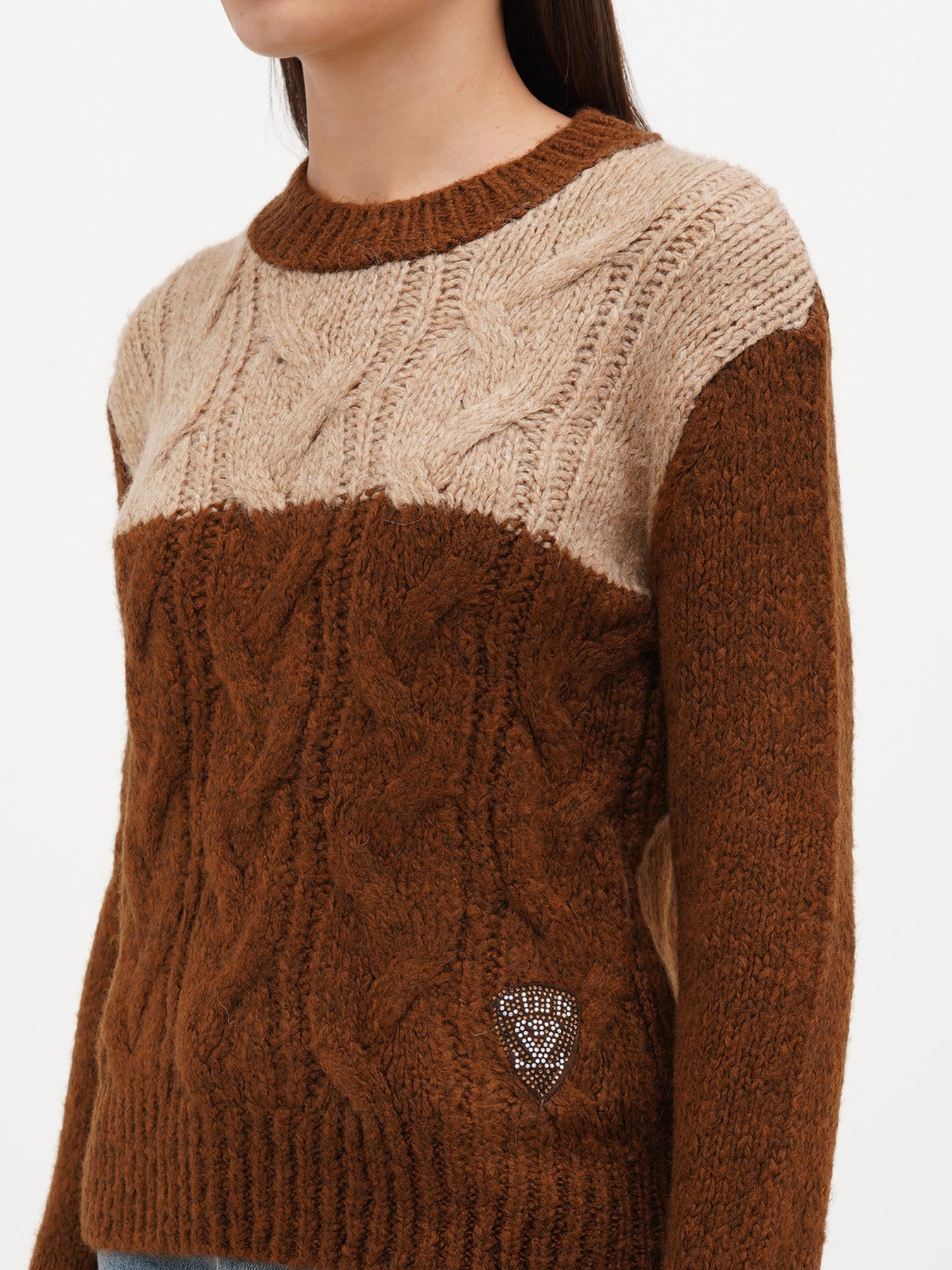 Свитер Sassofono модель A271-SC-1900_коричневый Фото