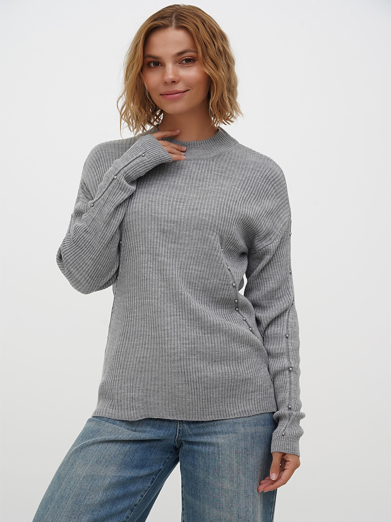 Джемпер Sassofono модель A271-SC-3542_серый Фото