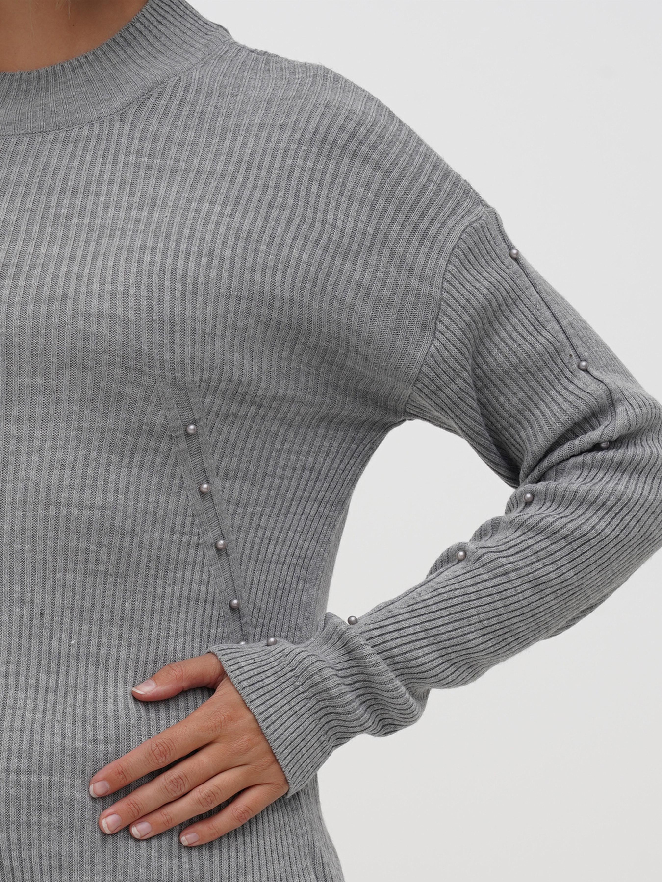 Джемпер Sassofono модель A271-SC-3542_серый Джемпер Sassofono модель A271-SC-3542_серый Фото