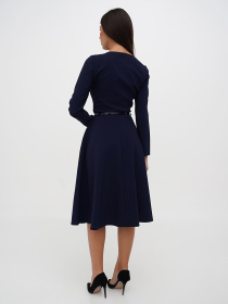 Платье миди Sassofono модель A271-SC-3488_красно_синий Фото