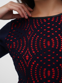 Платье миди Sassofono модель A271-SC-3488_красно_синий Фото