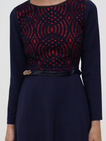 Платье миди Sassofono модель A271-SC-3488_красно_синий Фото