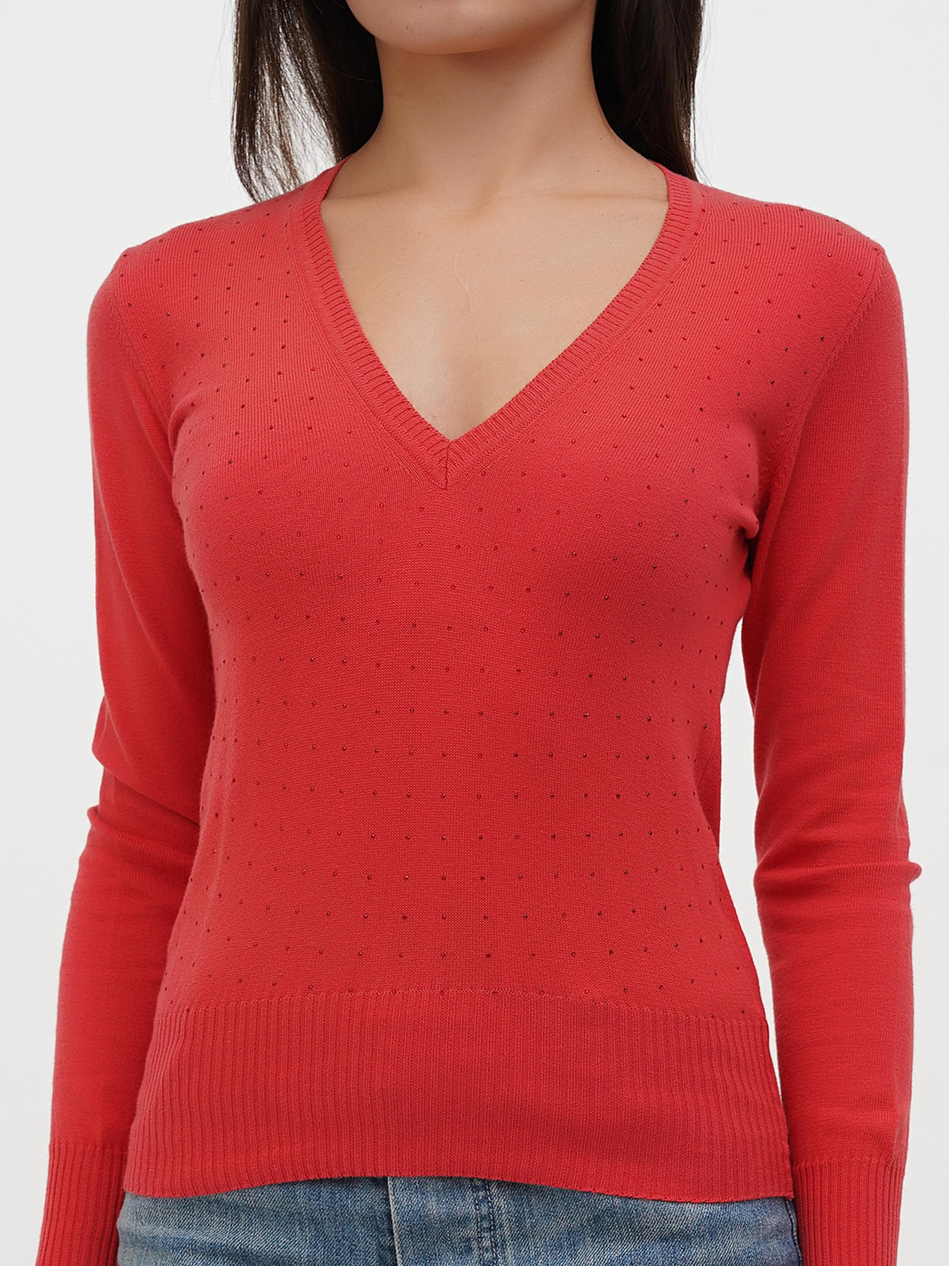 Джемпер Sassofono модель A271-SF-3586_красный Фото