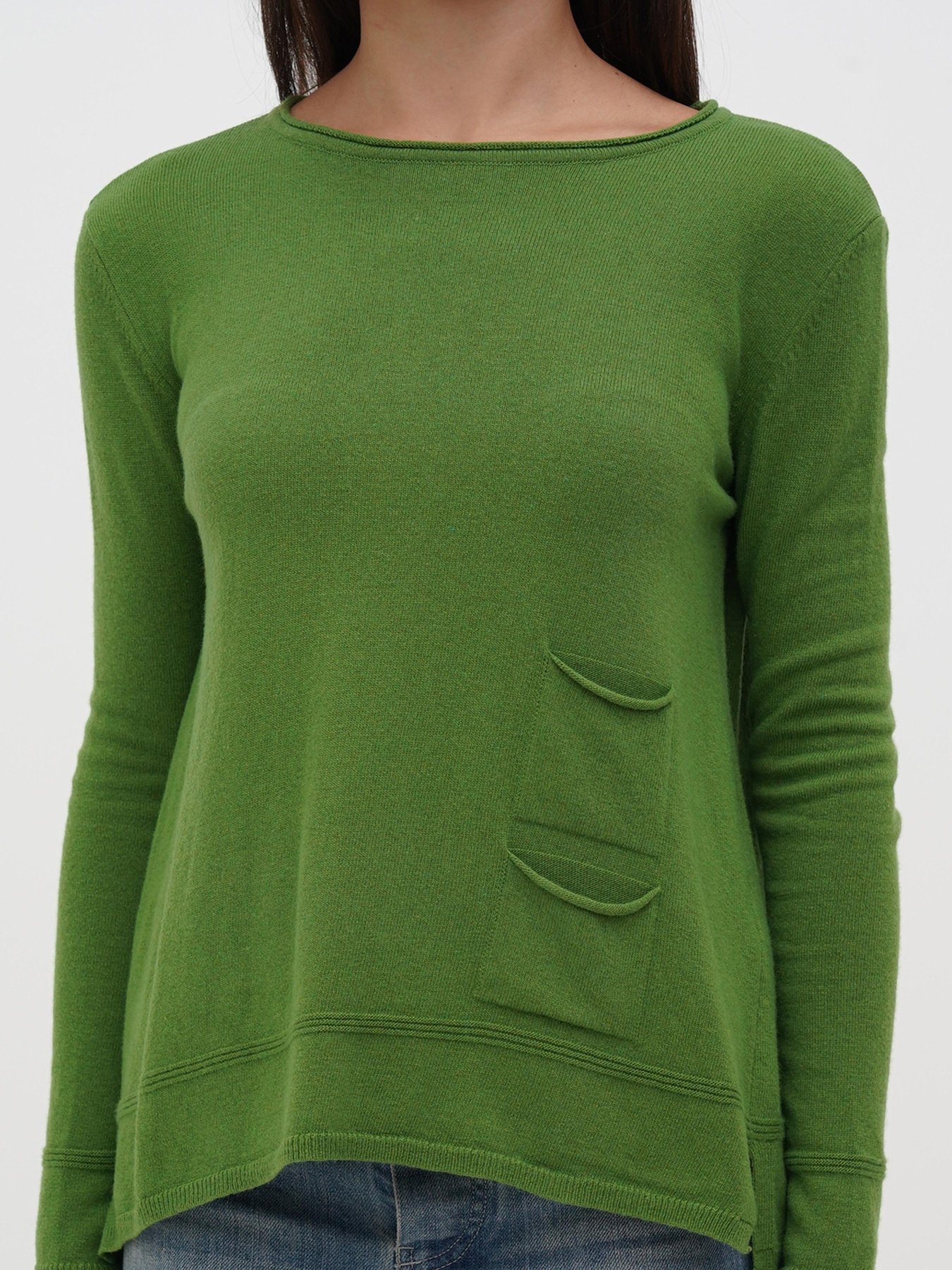 Джемпер Sassofono модель A271-SF-3410_зеленый Фото