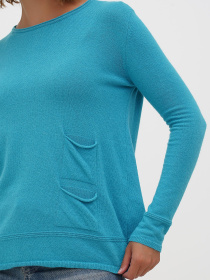 Джемпер Sassofono модель A271-SF-3410_бирюзовый Фото