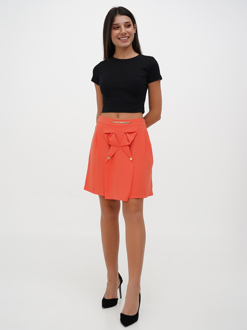 Юбка мини Sassofono модель A271-CL-2266_оранжевый Фото