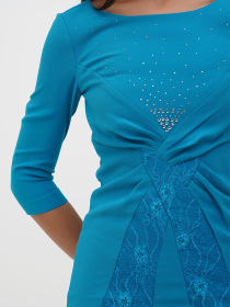 Сукня міні Sassofono модель A271-SF-2337_бирюзовый Фото