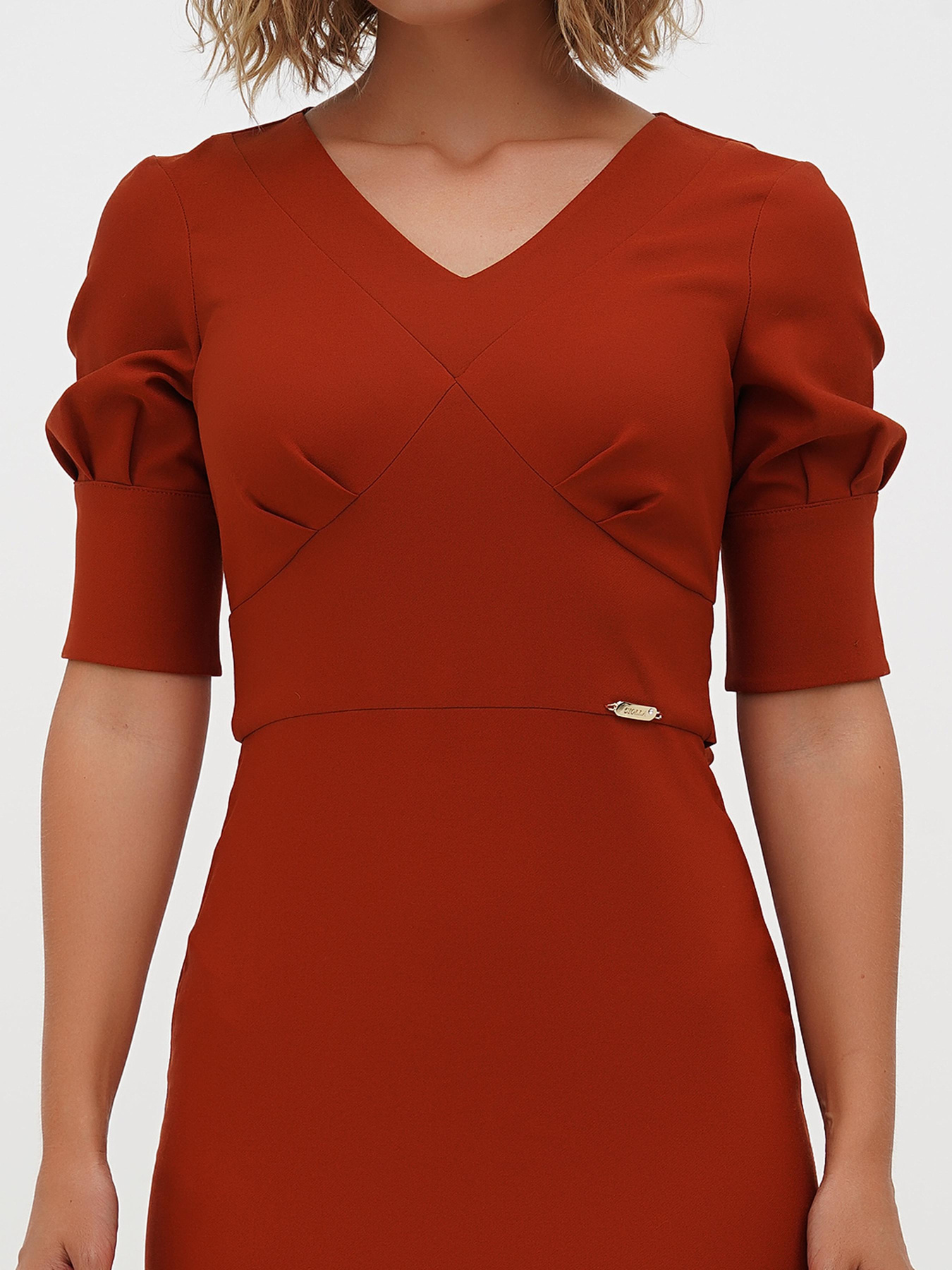 Платье миди Sassofono модель A271-CL-2671_красном Фото