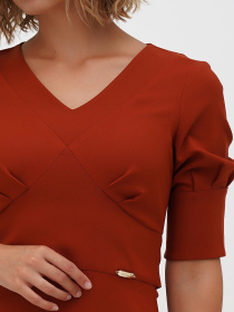 Сукня міді Sassofono модель A271-CL-2671_красном Фото