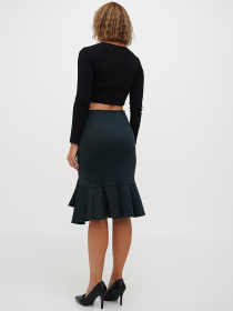 Спідниця міді Sassofono модель A271-SF-2882_зеленый Фото