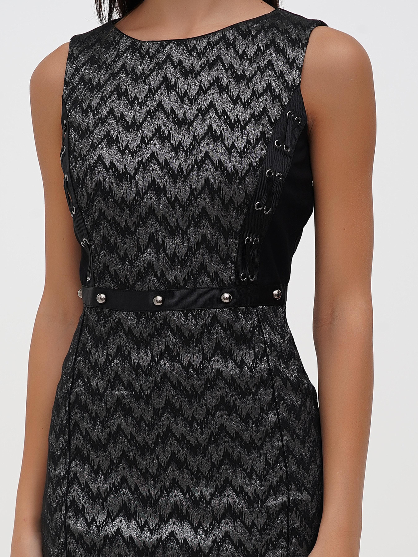 Платье мини Sassofono модель A271-SC-2947_Коричневий Фото