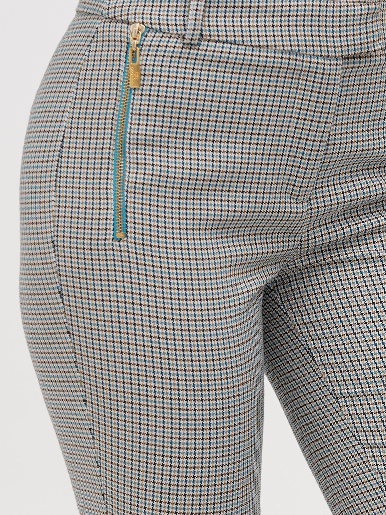 Брюки повседневные Sassofono модель A271-CL-3335_бирюзовый_серый Фото