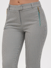 Брюки повседневные Sassofono модель A271-CL-3335_бирюзовый_серый Фото