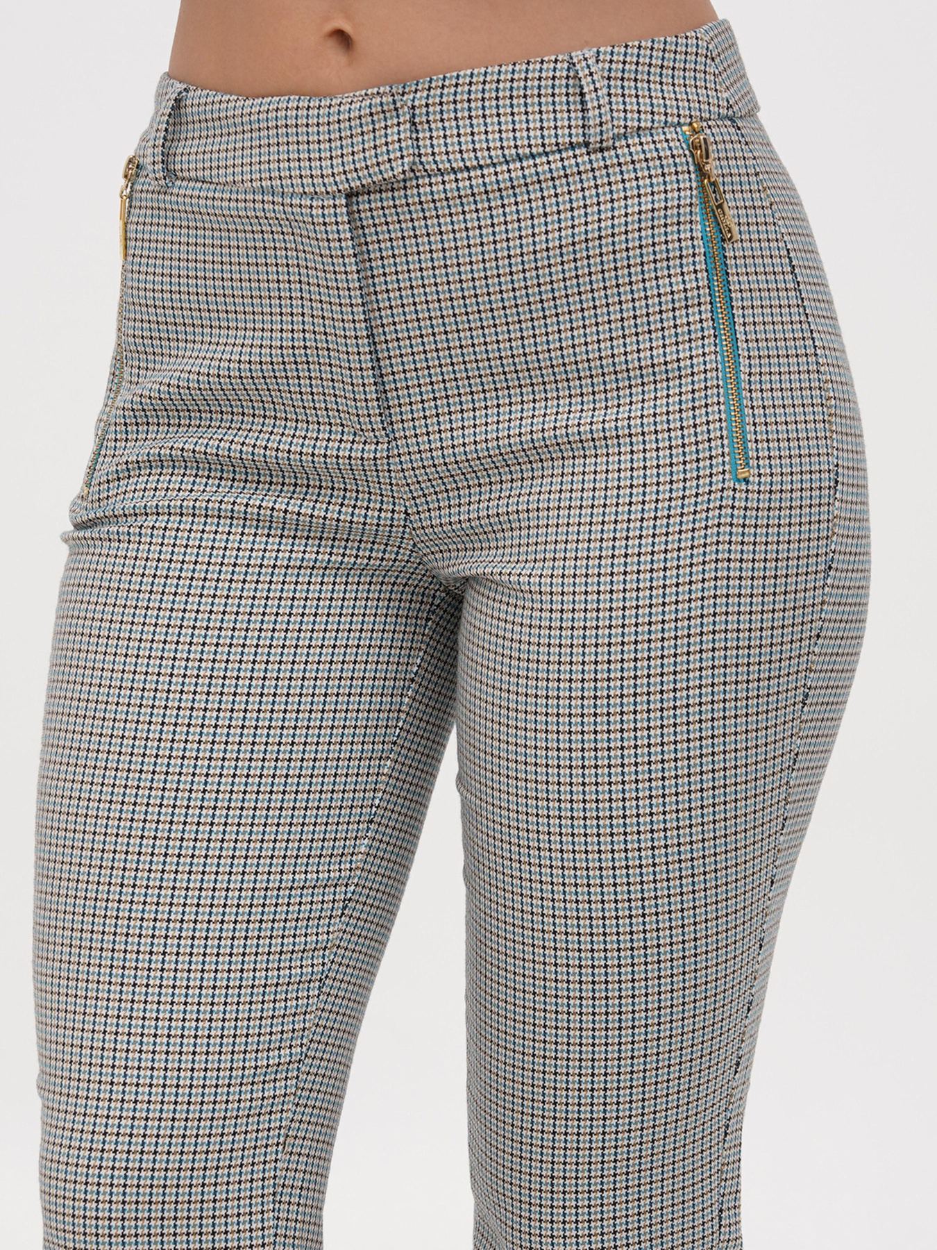 Повсякденні штани Sassofono модель A271-CL-3335_бирюзовый_серый Фото