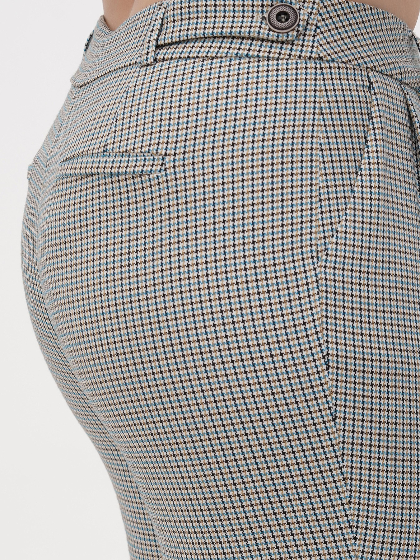 Повсякденні штани Sassofono модель A271-CL-3336_бирюзовый_серый Фото