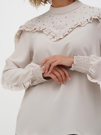 Блуза Sassofono модель A271-SF-3356_светло_серый Фото