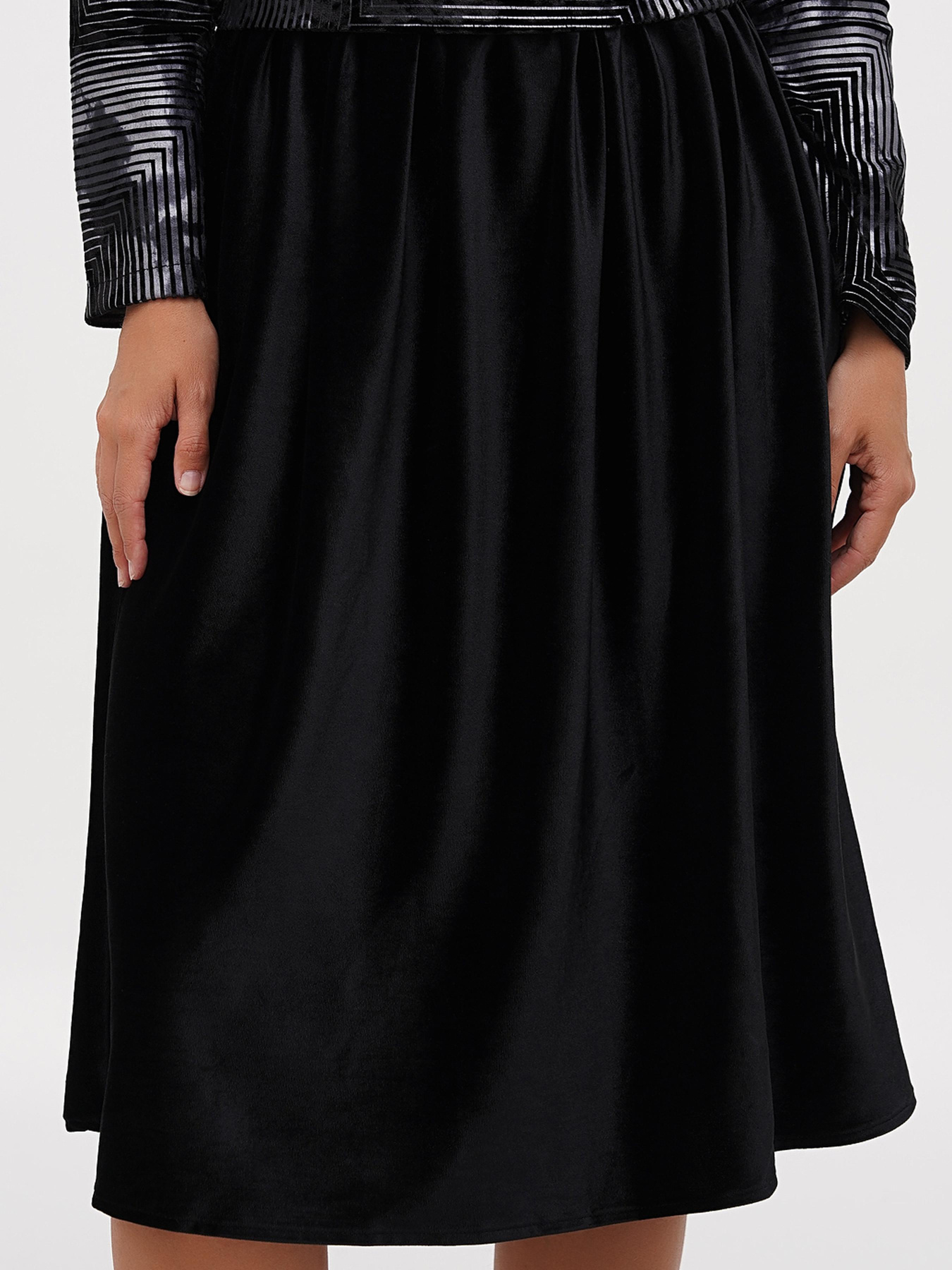 Сукня міді Sassofono модель A271-SC-3515_серебро_черный Фото