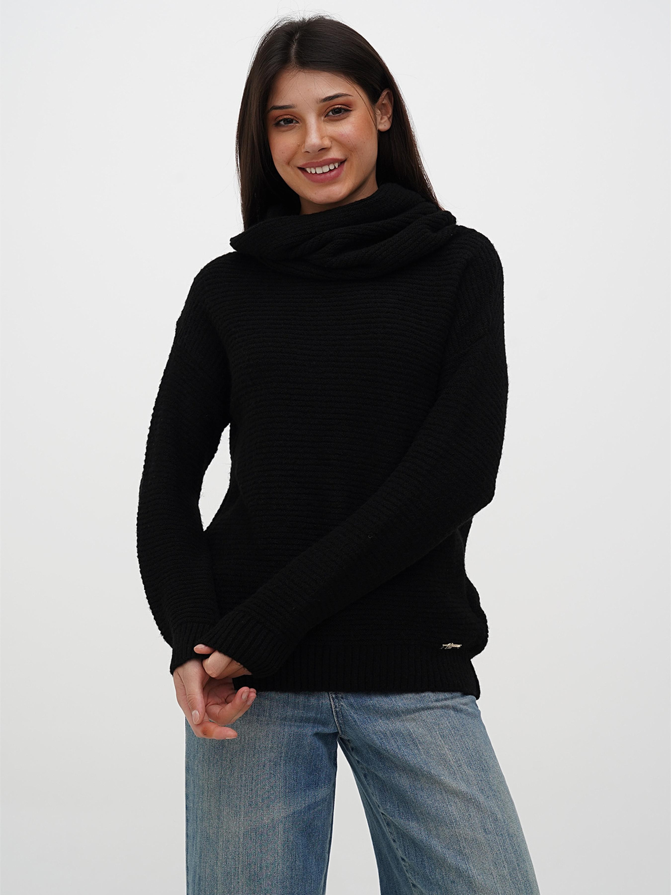 Свитер Sassofono модель A271-SC-3532_черный Фото