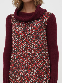 Платье мини Sassofono модель A271-SC-2579_бордовый Фото