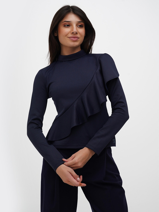 Блуза Sassofono модель A271-SF-2883_темно_синий Фото